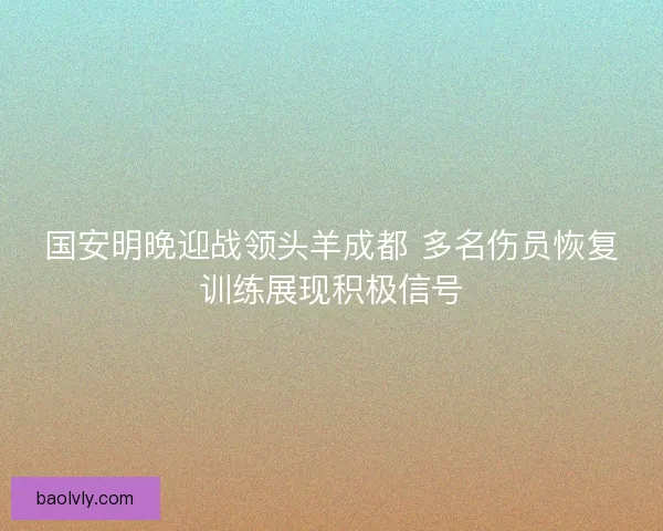 国安明晚迎战领头羊成都 多名伤员恢复训练展现积极信号 国安明晚迎战领头羊成都 多名伤员恢复训练展现积极信号